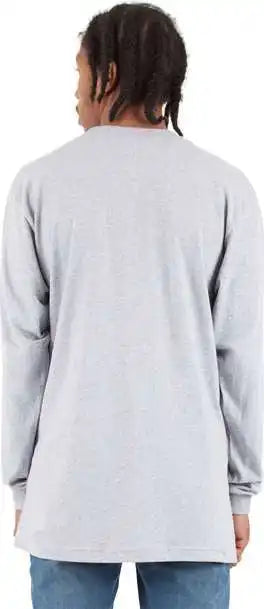 Shaka Wear Shals Unisex Active Long Sleeve T-shirt - Heather Grey