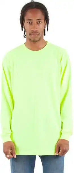 Shaka Wear Shals Unisex Active Long Sleeve T-shirt - Safety Green