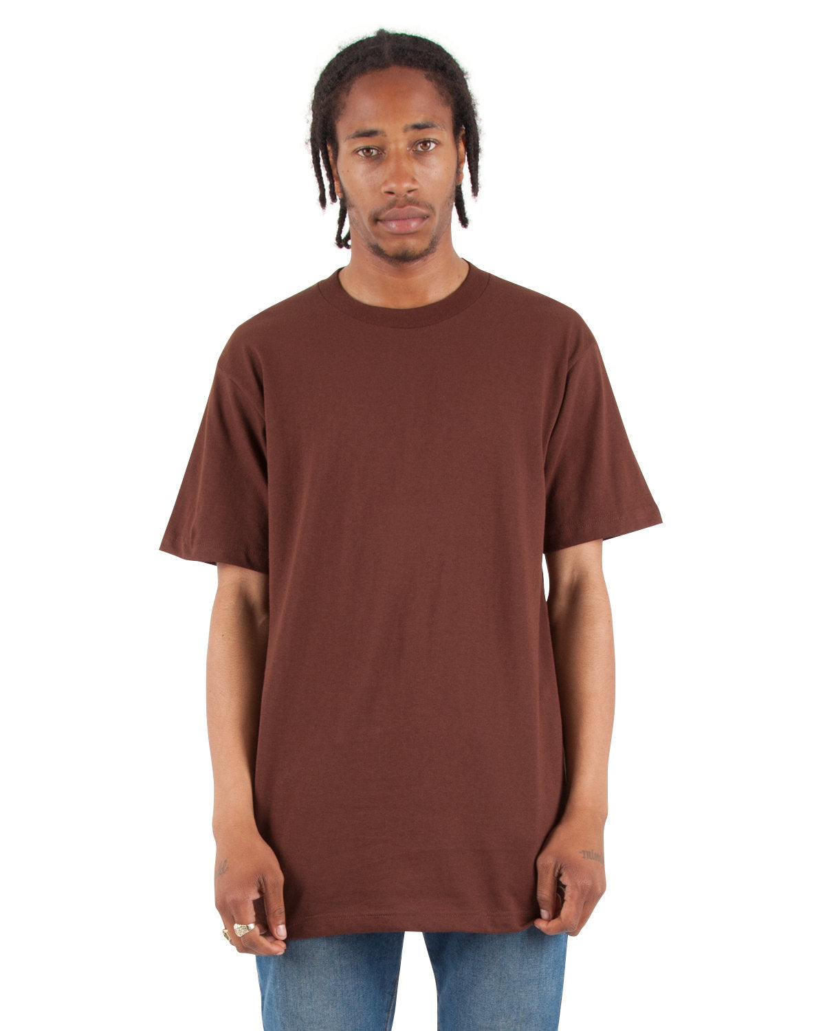 Shaka Wear Shass Active Crewneck T-shirt - Brown