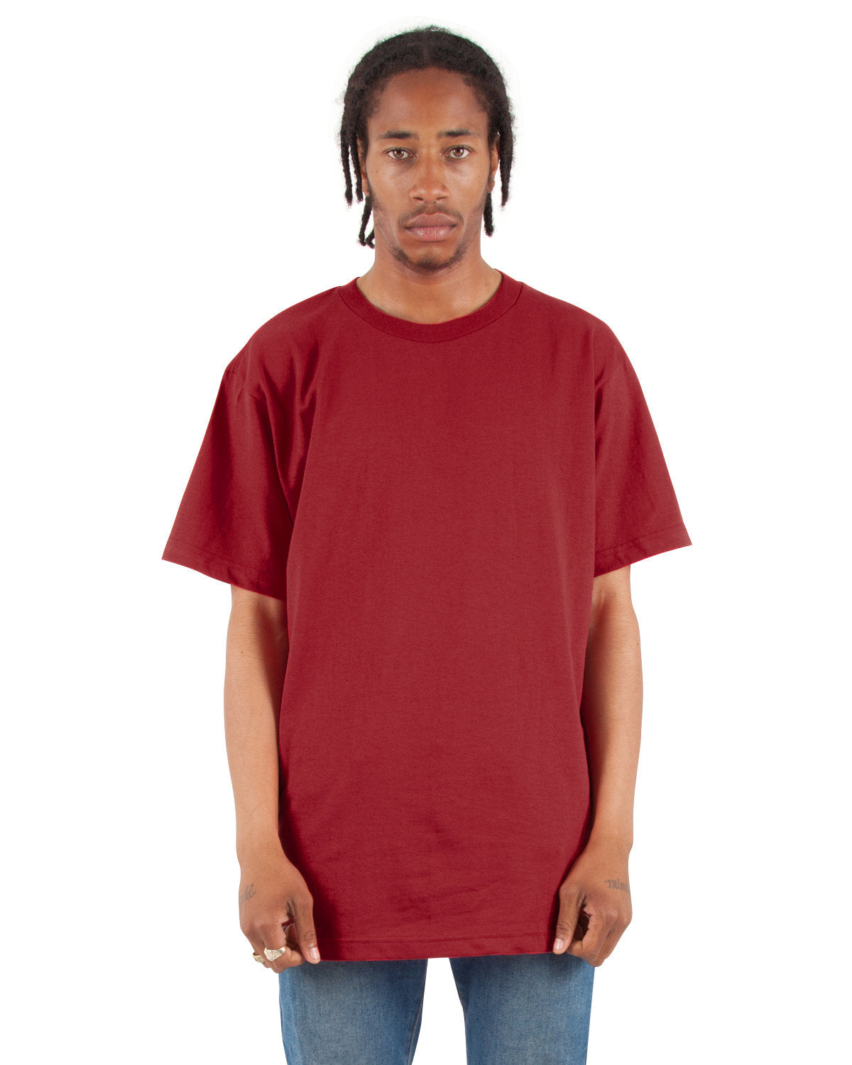 Shaka Wear Shass Active Crewneck T-shirt - Cardinal