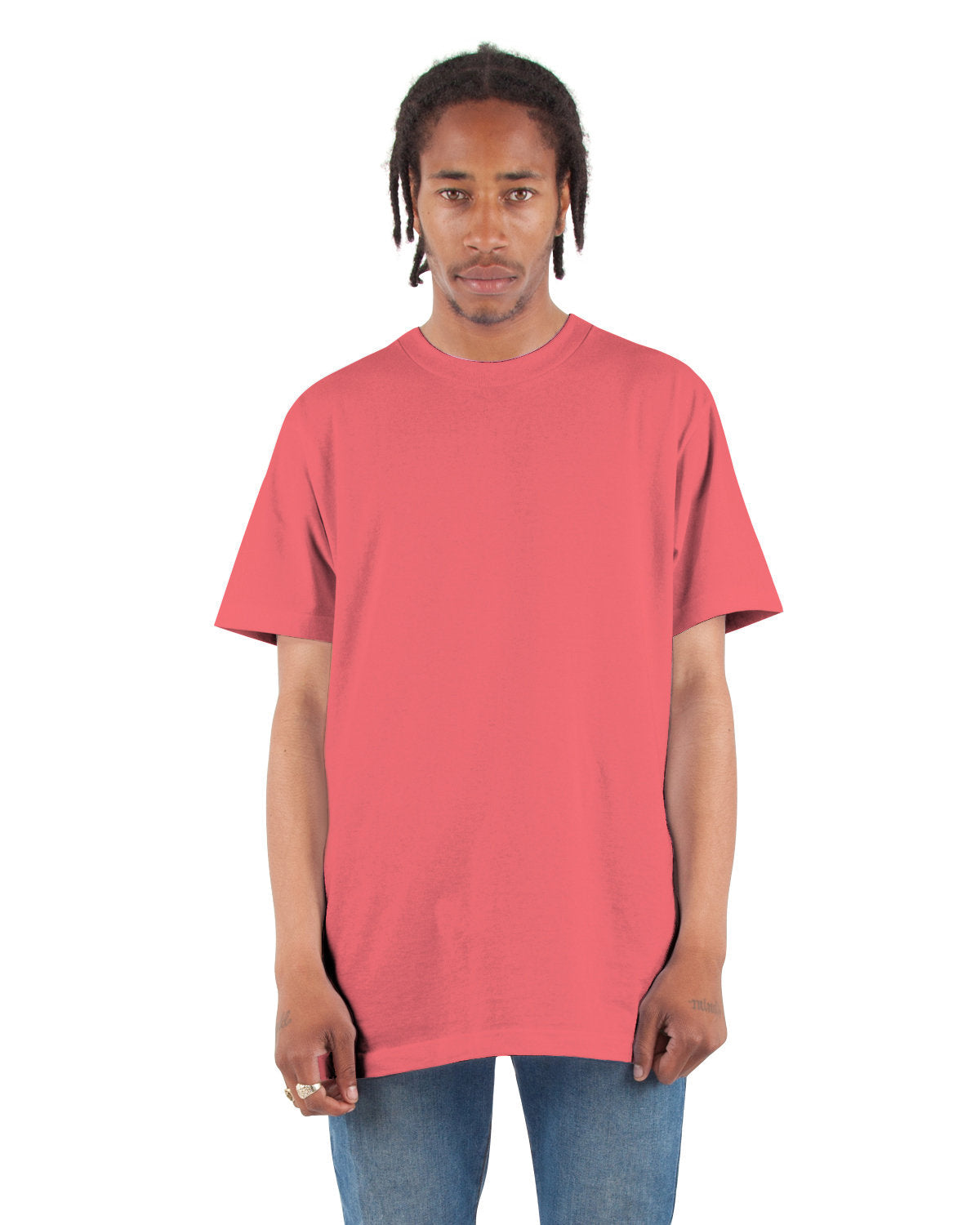 Shaka Wear Shass Active Crewneck T-shirt - Coral