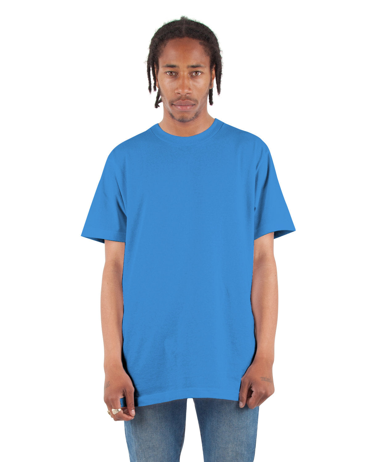 Shaka Wear Shass Active Crewneck T-shirt - Cream Blue