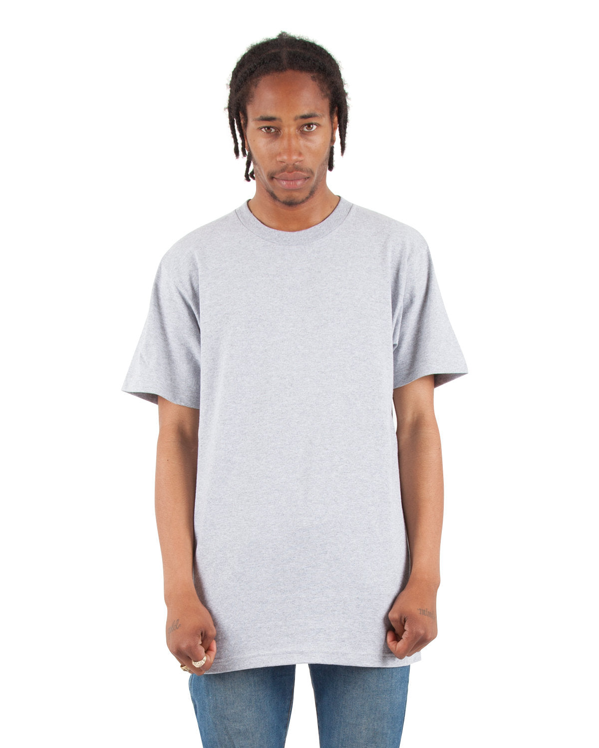 Shaka Wear Shass Active Crewneck T-shirt - Heather Grey