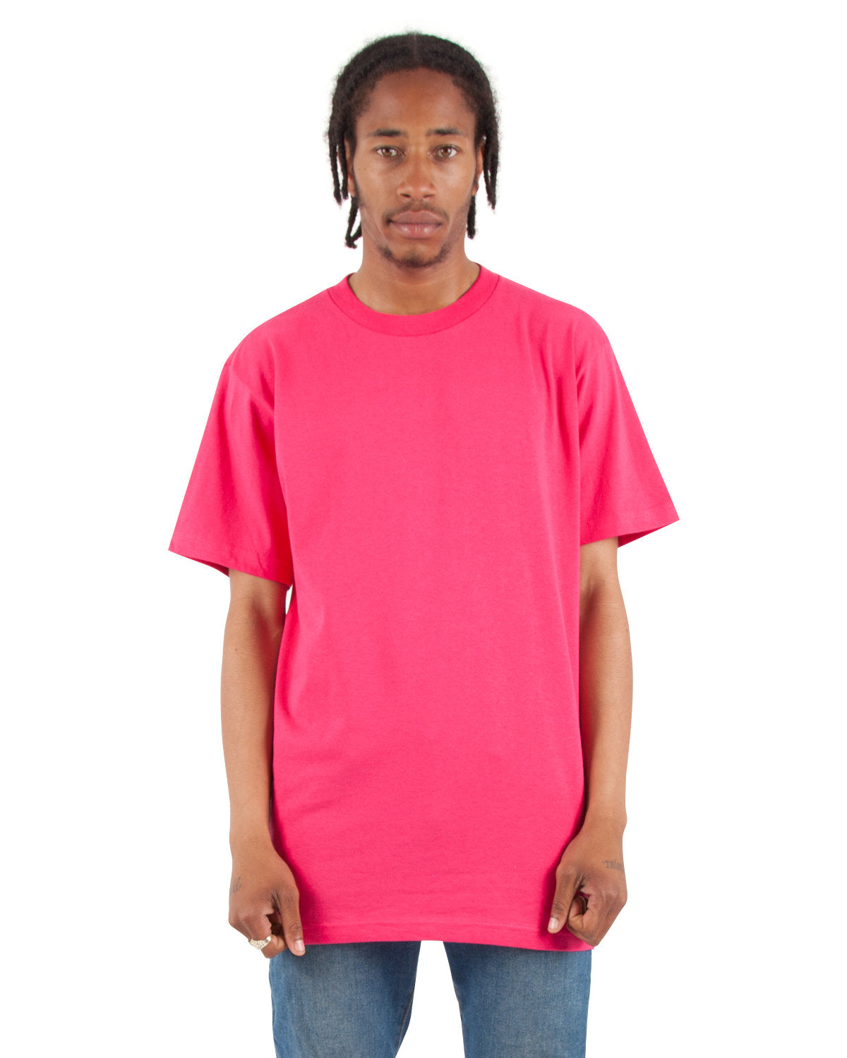 Shaka Wear Shass Active Crewneck T-shirt - Hot Pink