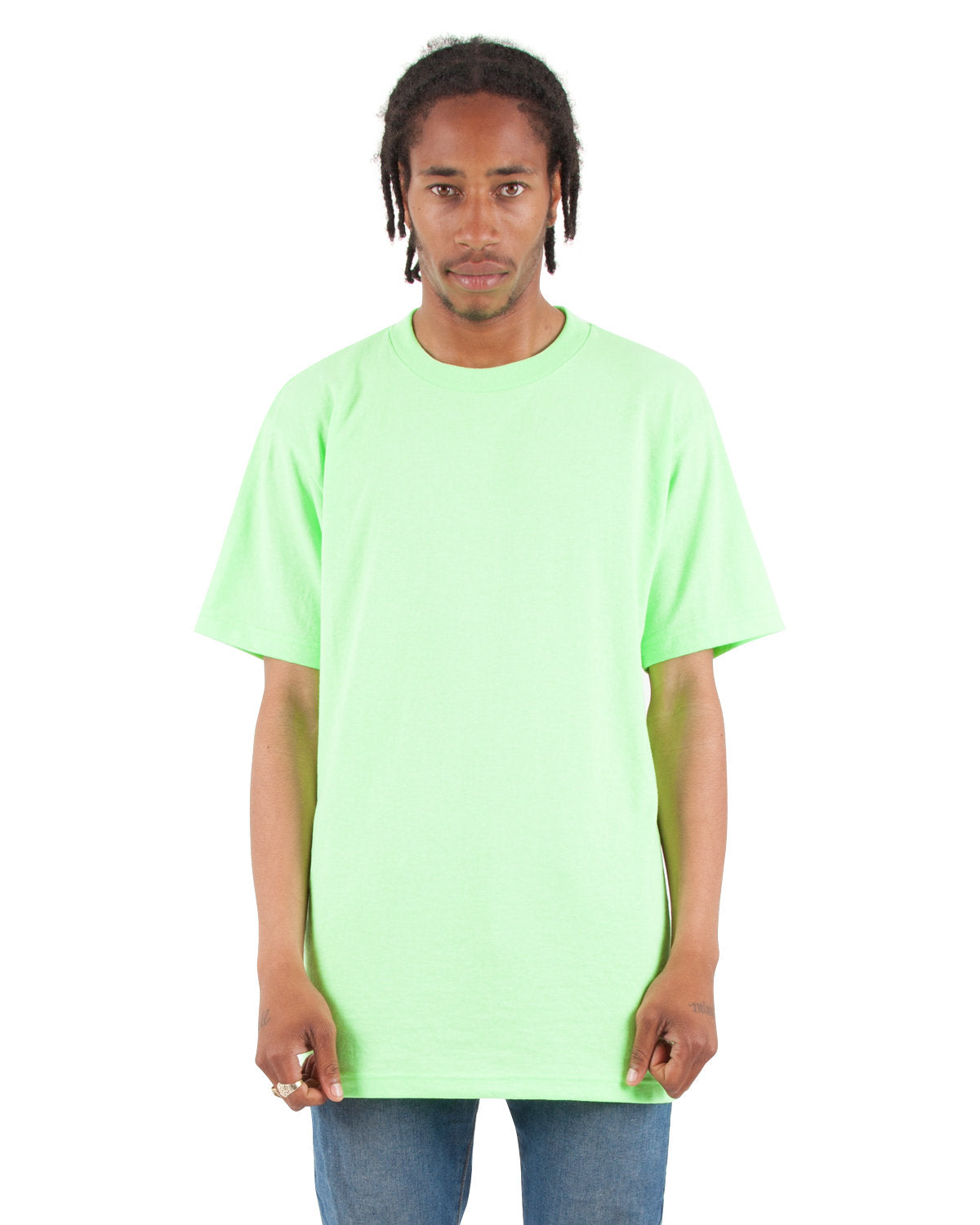 Shaka Wear Shass Active Crewneck T-shirt - Lime