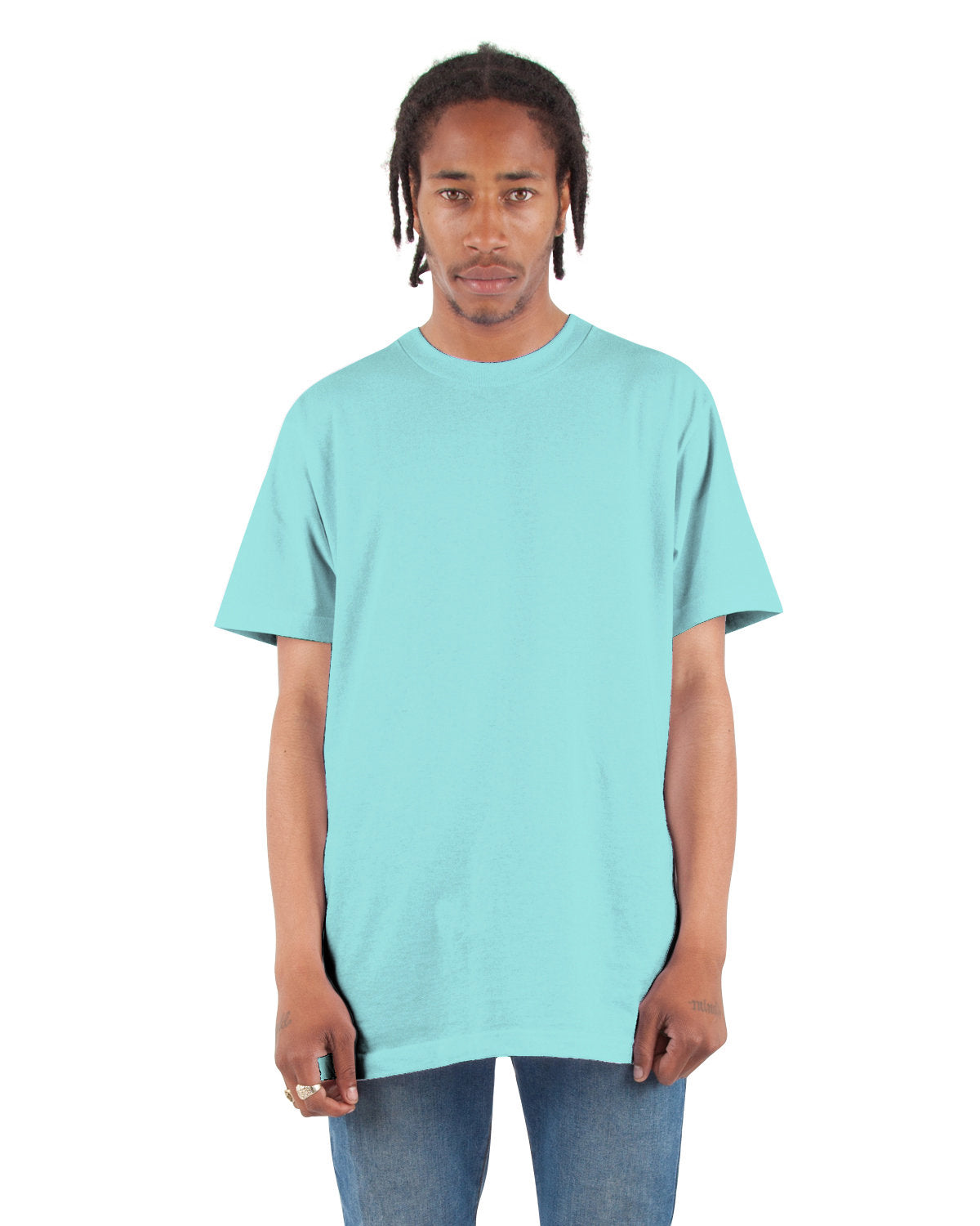 Shaka Wear Shass Active Crewneck T-shirt - Tiffany Blue