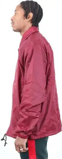 Shaka Wear Shcj Unisex Coaches Jacket - Burgundy