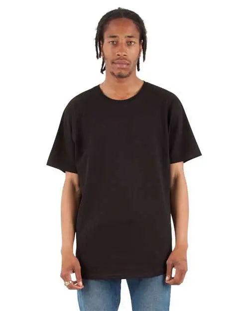 Shaka Wear Shclt Curved Hem Long T-shirt - Black