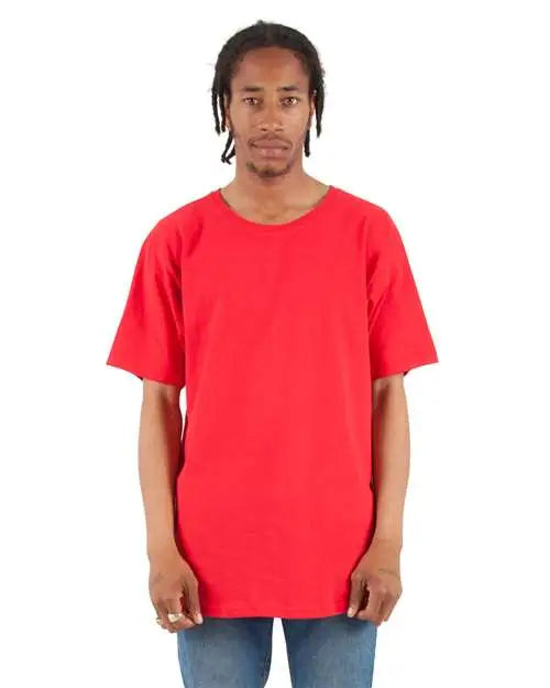 Shaka Wear Shclt Curved Hem Long T-shirt - Red - s