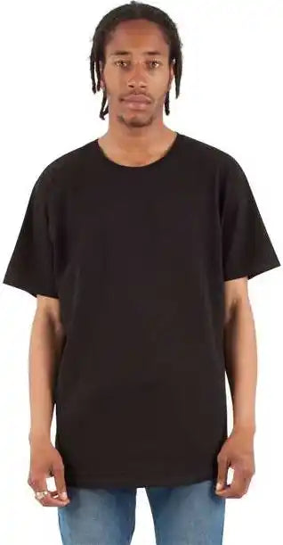Shaka Wear Shclt Unisex Curved Hem Long T-shirt - Black