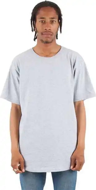 Shaka Wear Shclt Unisex Curved Hem Long t Shirt Heather Gray