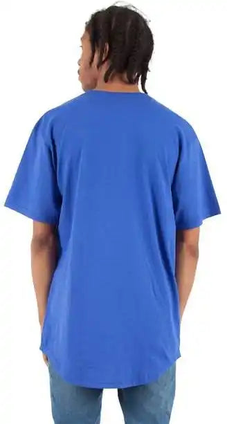 Shaka Wear Shclt Unisex Curved Hem Long t Shirt Royal