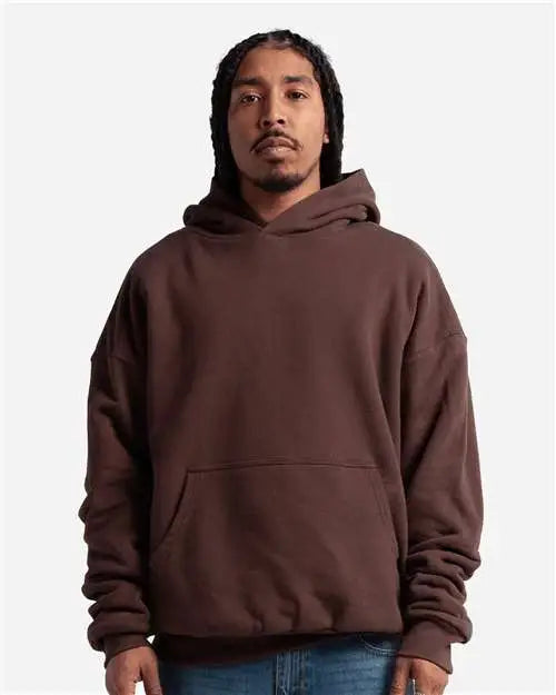 Shaka Wear Shdlp Garment-dyed Double Layer Reversible Hooded Sweatshirt - Mocha - Brown / s