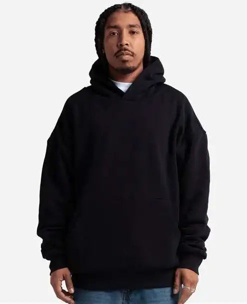 Shaka Wear Shdlp Men’s Garment-dyed Double Layer Reversible Hooded Sweatshirt - Black