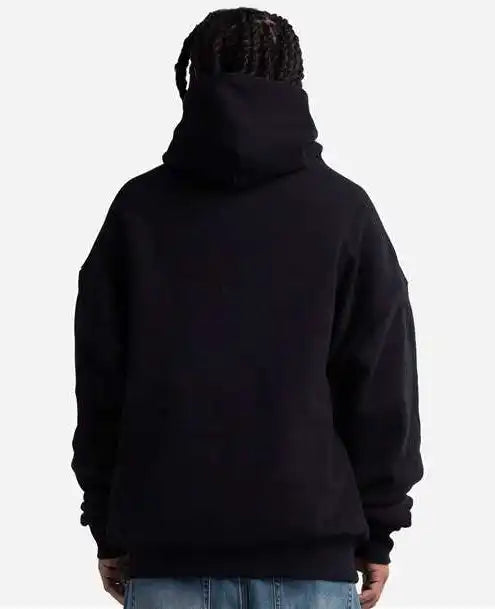 Shaka Wear Shdlp Men’s Garment-dyed Double Layer Reversible Hooded Sweatshirt - Black