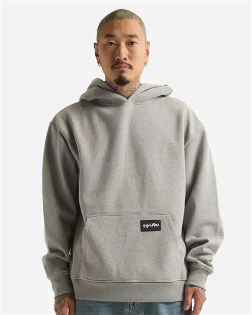 Shaka Wear Shehp Essential Super Heavyweight Hooded Sweatshirt - Heather Grey - Gray Light / s