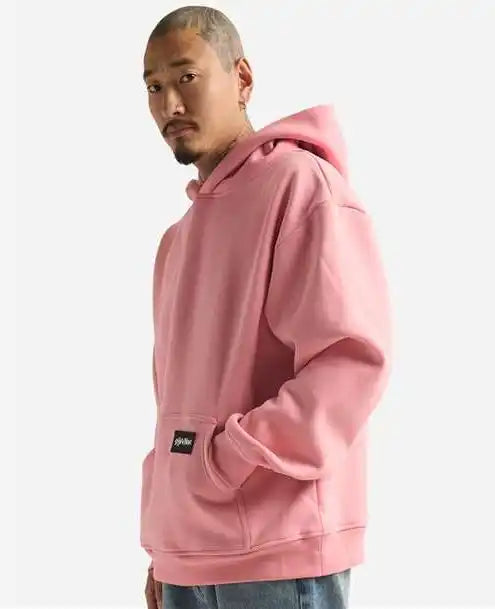 Shaka Wear Shehp Men’s Essential Super Heavyweight Hooded Sweatshirt - Pastel Pink