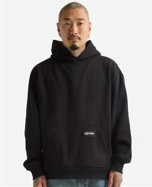 Shaka Wear Shehp Men’s Essential Super Heavyweight Hooded Sweatshirt - Black