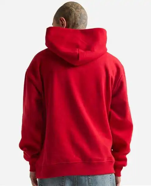 Shaka Wear Shehp Men’s Essential Super Heavyweight Hooded Sweatshirt - Red