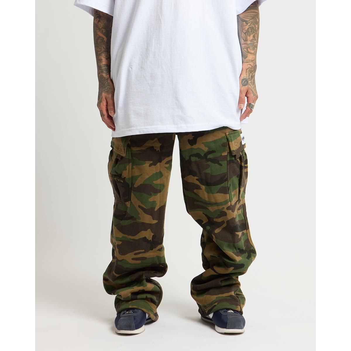 Shaka Wear Shfcp Fleece Cargo Pants - Camo Green