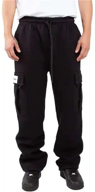 Shaka Wear Shfcp Men’s Fleece Cargo Pocket Sweatpants - Black