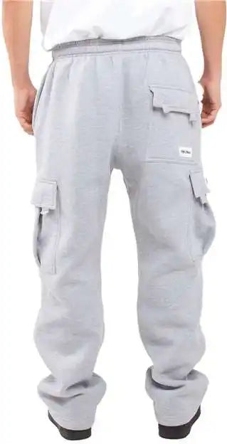 Shaka Wear Shfcp Men’s Fleece Cargo Pocket Sweatpants - Heather Grey