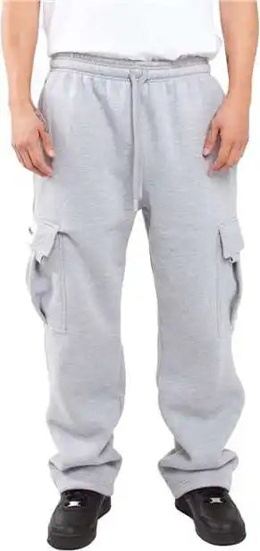 Shaka Wear Shfcp Men’s Fleece Cargo Pocket Sweatpants - Heather Grey