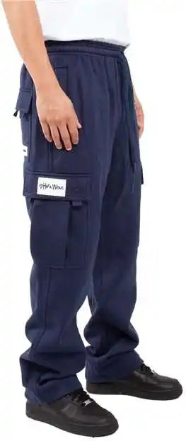 Shaka Wear Shfcp Men’s Fleece Cargo Pocket Sweatpants - Navy