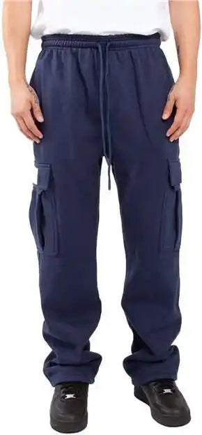 Shaka Wear Shfcp Men’s Fleece Cargo Pocket Sweatpants - Navy