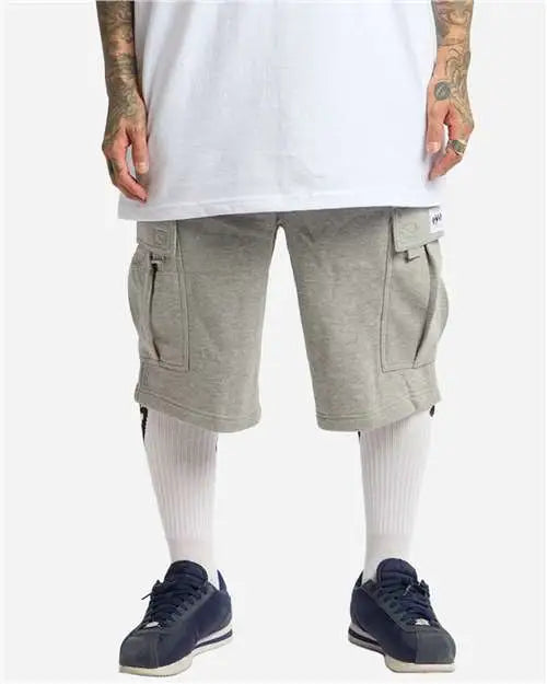 Shaka Wear Shfcs Fleece Cargo Shorts - Heather Grey