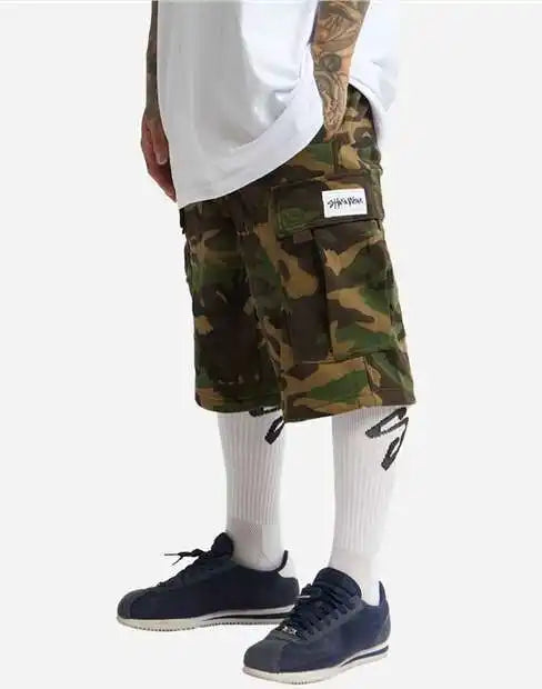 Shaka Wear Shfcs Men’s Fleece Cargo Shorts Camo Green