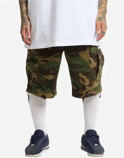 Shaka Wear Shfcs Men’s Fleece Cargo Shorts Camo Green