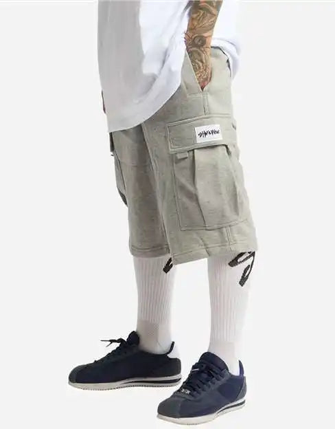 Shaka Wear Shfcs Men’s Fleece Cargo Shorts - Heather Gray