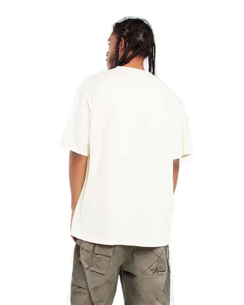 Shaka Wear Shgd Garment-dyed Crewneck T-shirt - Cream - White Blend / s