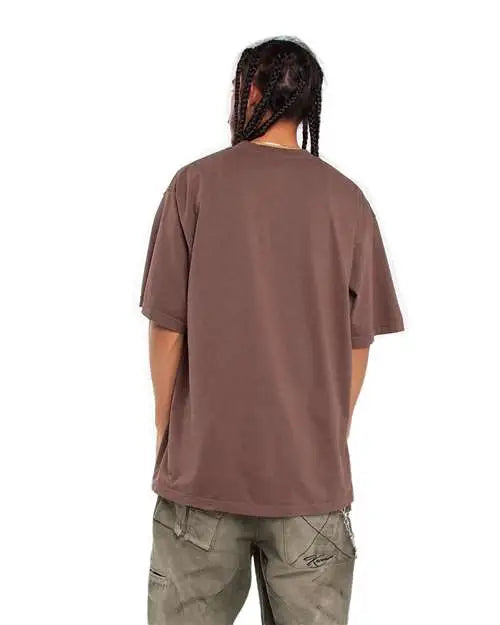 Shaka Wear Shgd Garment-dyed Crewneck T-shirt - Mocha - Brown / s