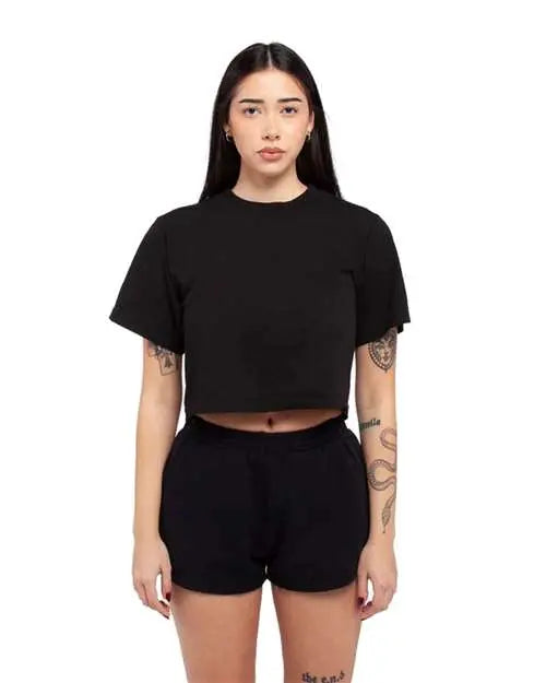 Shaka Wear Shgdc Women’s Garment-dye Crop T-shirt - Black - s