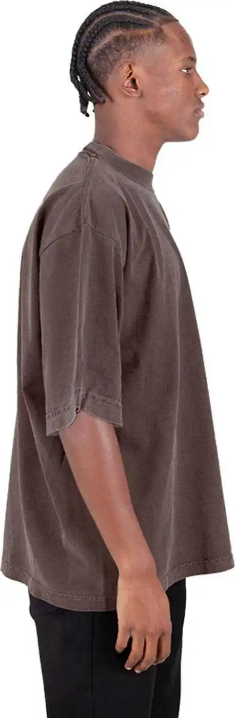 Shaka Wear Shgdd Adult Garment Dyed Drop Shoulder t Shirt Mocha