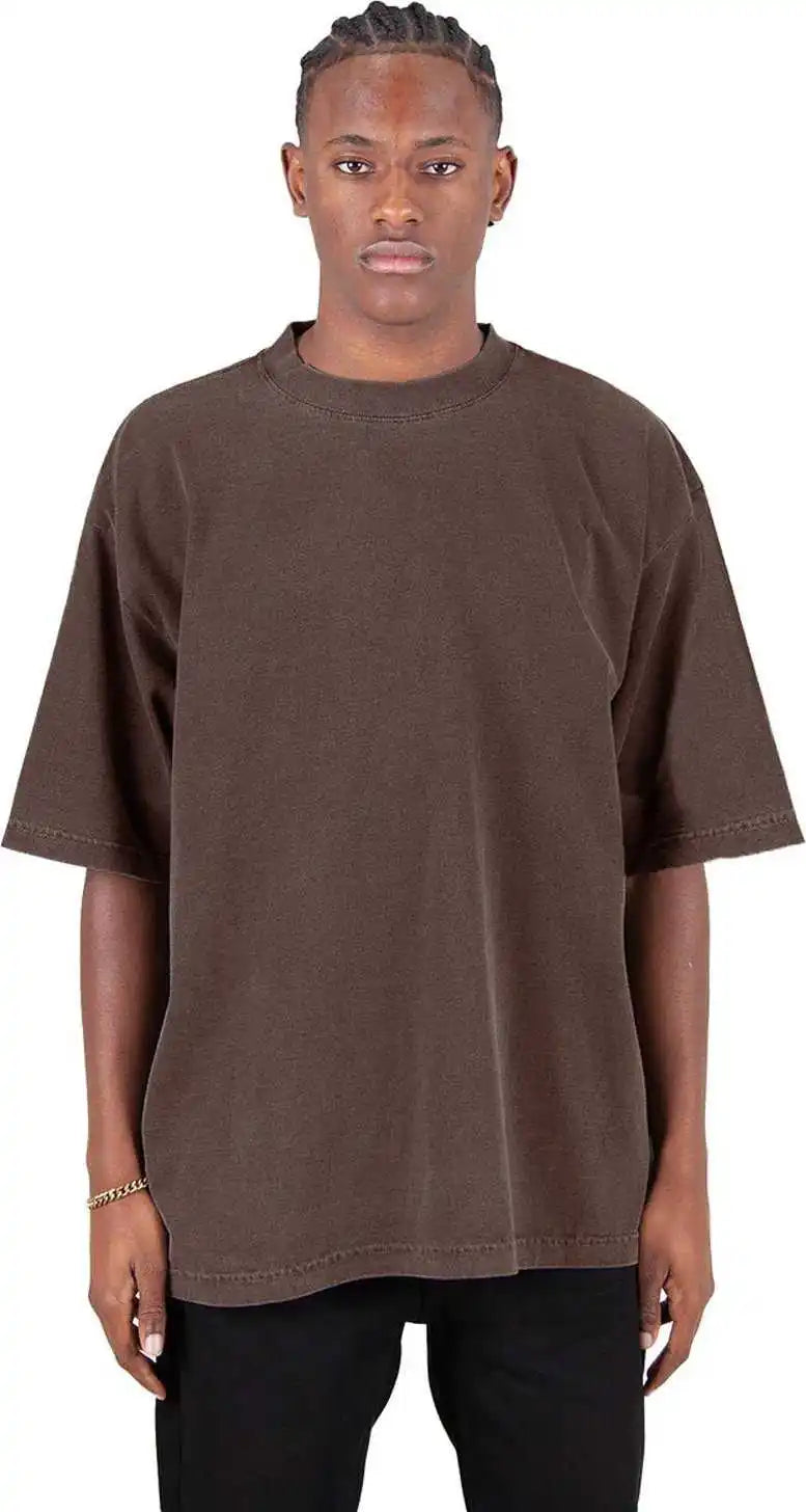Shaka Wear Shgdd Adult Garment Dyed Drop Shoulder t Shirt Mocha