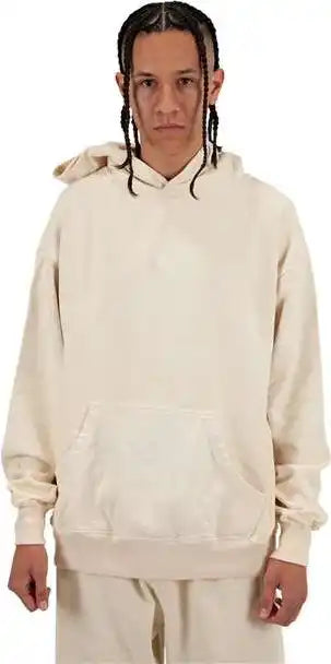 Shaka Wear Shgdh Men’s Los Angeles Garment-dyed Hooded Sweatshirt - Cream
