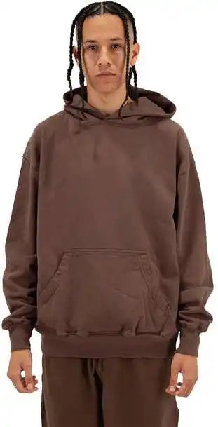 Shaka Wear Shgdh Men’s Los Angeles Garment-dyed Hooded Sweatshirt - Mocha