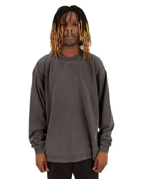 Shaka Wear Shgdls Garment-dyed Long Sleeve T-shirt - Shadow - Gray Dark / s