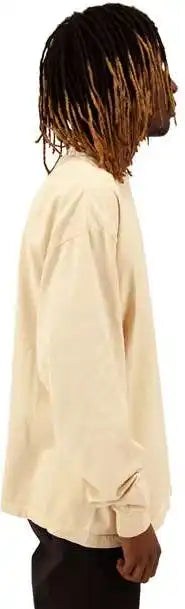 Shaka Wear Shgdls Men’s Garment Dyed Long Sleeve t Shirt Cream