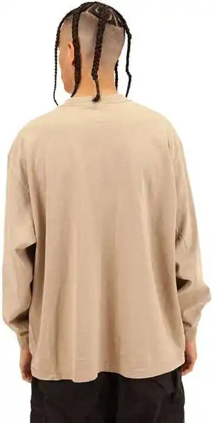 Shaka Wear Shgdls Men’s Garment-dyed Long Sleeve T-shirt - Oatmeal