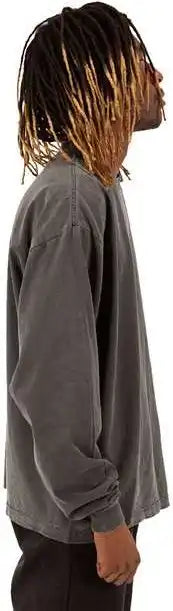 Shaka Wear Shgdls Men’s Garment Dyed Long Sleeve t Shirt Shadow