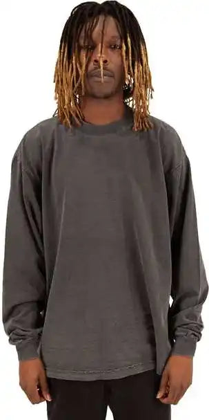 Shaka Wear Shgdls Men’s Garment Dyed Long Sleeve t Shirt Shadow