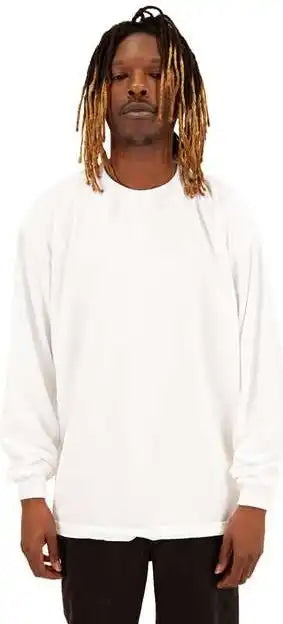 Shaka Wear Shgdls Men’s Garment Dyed Long Sleeve t Shirt White