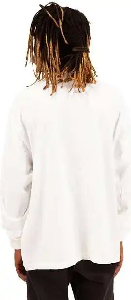 Shaka Wear Shgdls Men’s Garment Dyed Long Sleeve t Shirt White