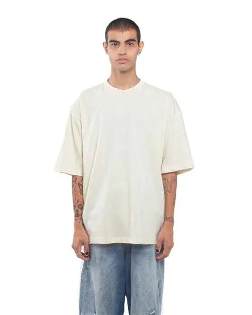 Shaka Wear Shgdn Garment-dyed Designer T-shirt - Cream - White Blend / s