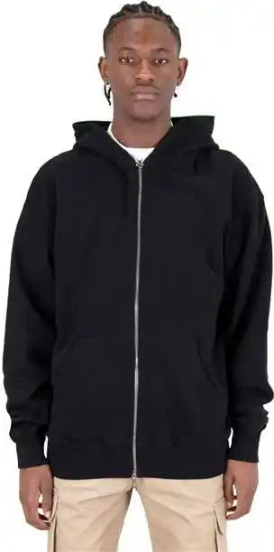 Shaka Wear Shgdz Men’s Garment Dyed Double Zip Hooded Sweatshirt Black