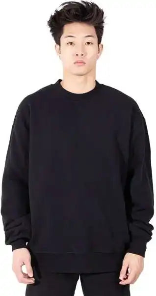 Shaka Wear Shgfc Men’s Los Angeles Garment-dyed Crewneck Sweatshirt - Black